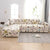L Shape Sofa Cover - Blooming Beige