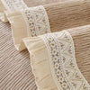 RUFFLE LACE ANTI SKID SOFA MAT - CARAMEL