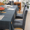 Premium Dining Table & Chair Cover Combo - Grey Mustard Leaf