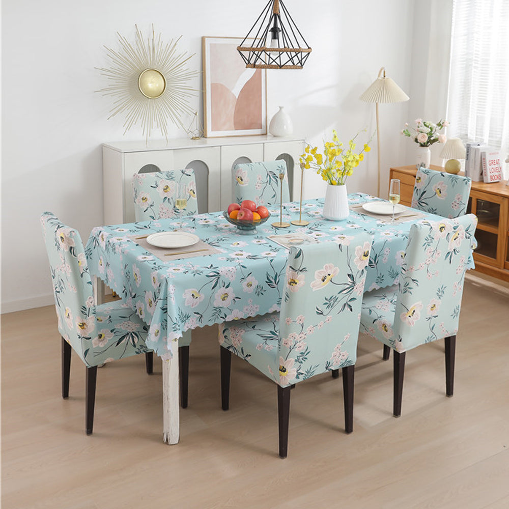 Premium Dining Table & Chair Cover Combo - Autumn Green
