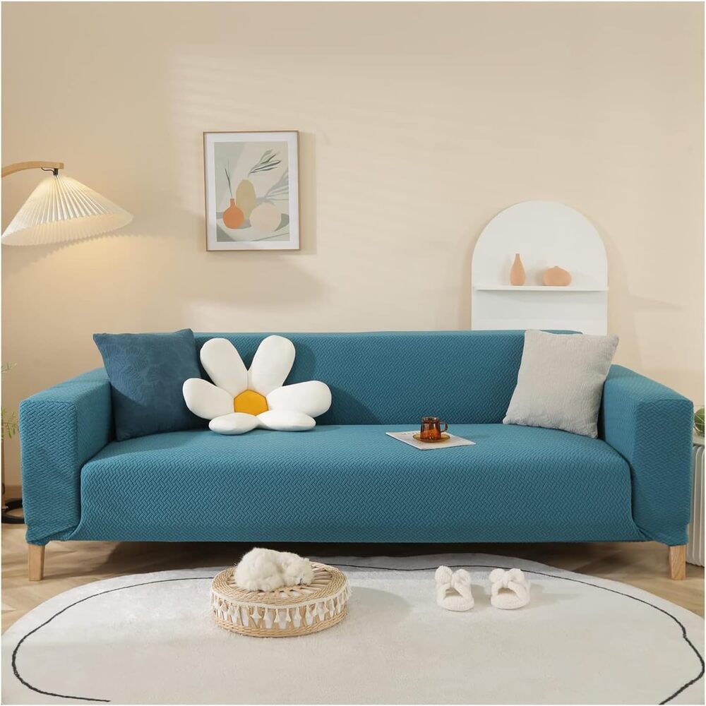 2026 Polar Fleece Sofa Cover : Teal