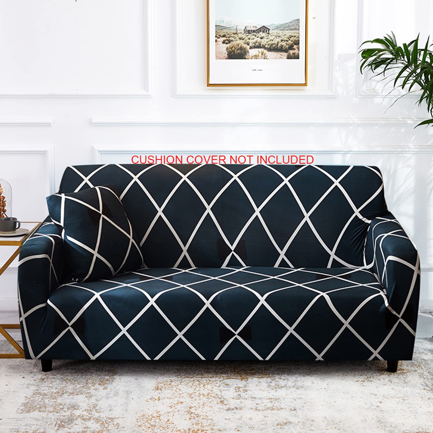 Trendize Exclusive Stretchable Sofa Cover - Cross Blue