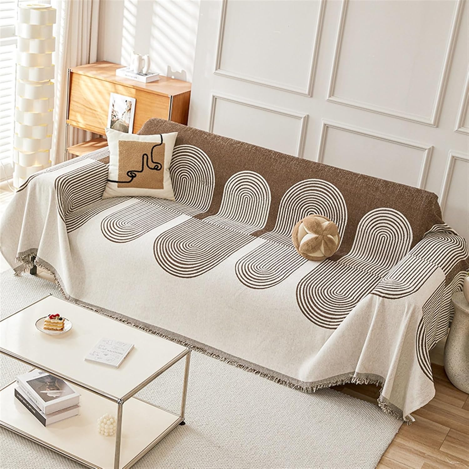 Premium Double Sided Chenille Sofa Covers - Brown Juniper