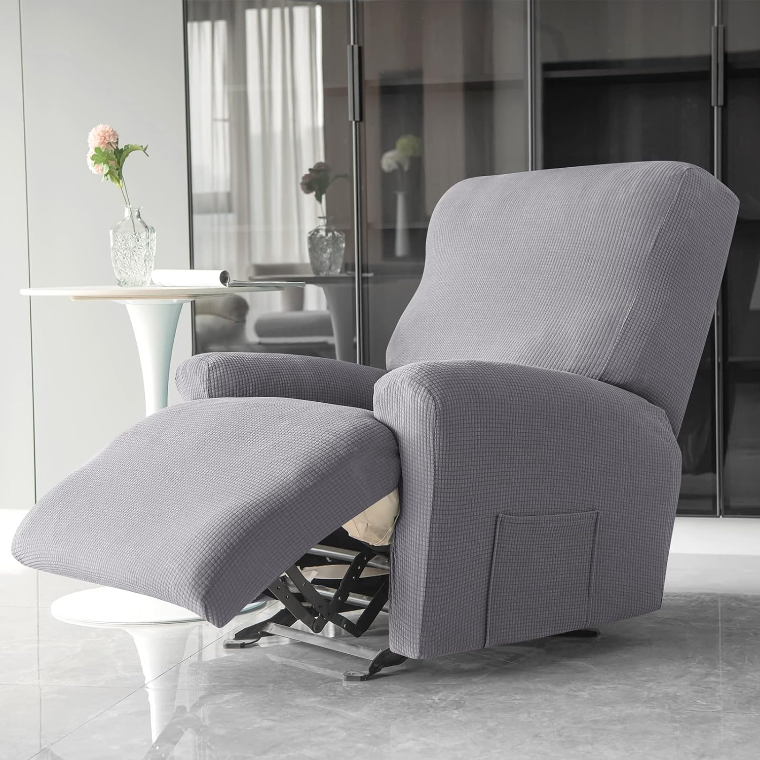 Grey recliner online chair