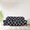 Premium Printed Recliner Sofa Cover : Blue Check