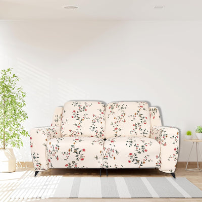 Premium Printed Recliner Sofa Cover : Modish Beige