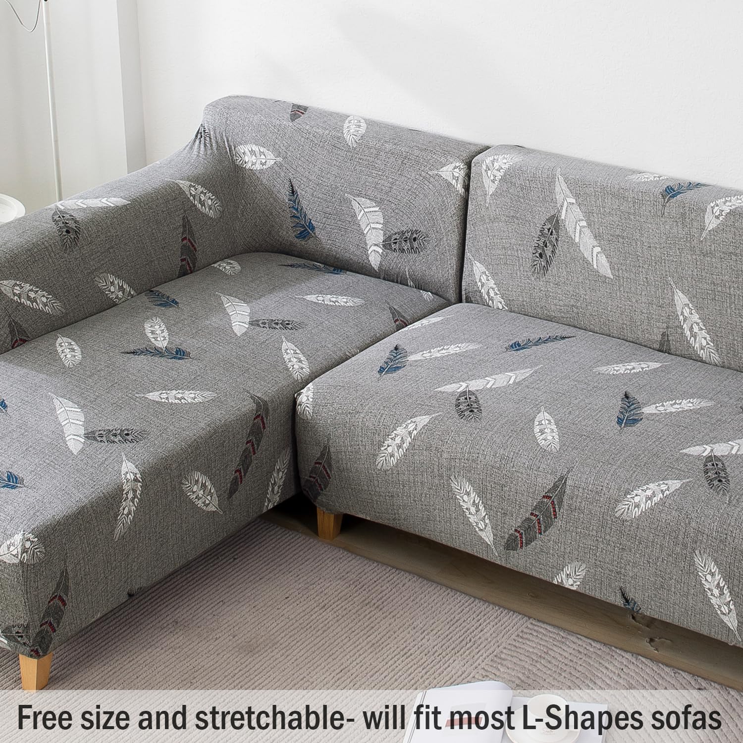 L Shape Sofa Cover - Fern Grey