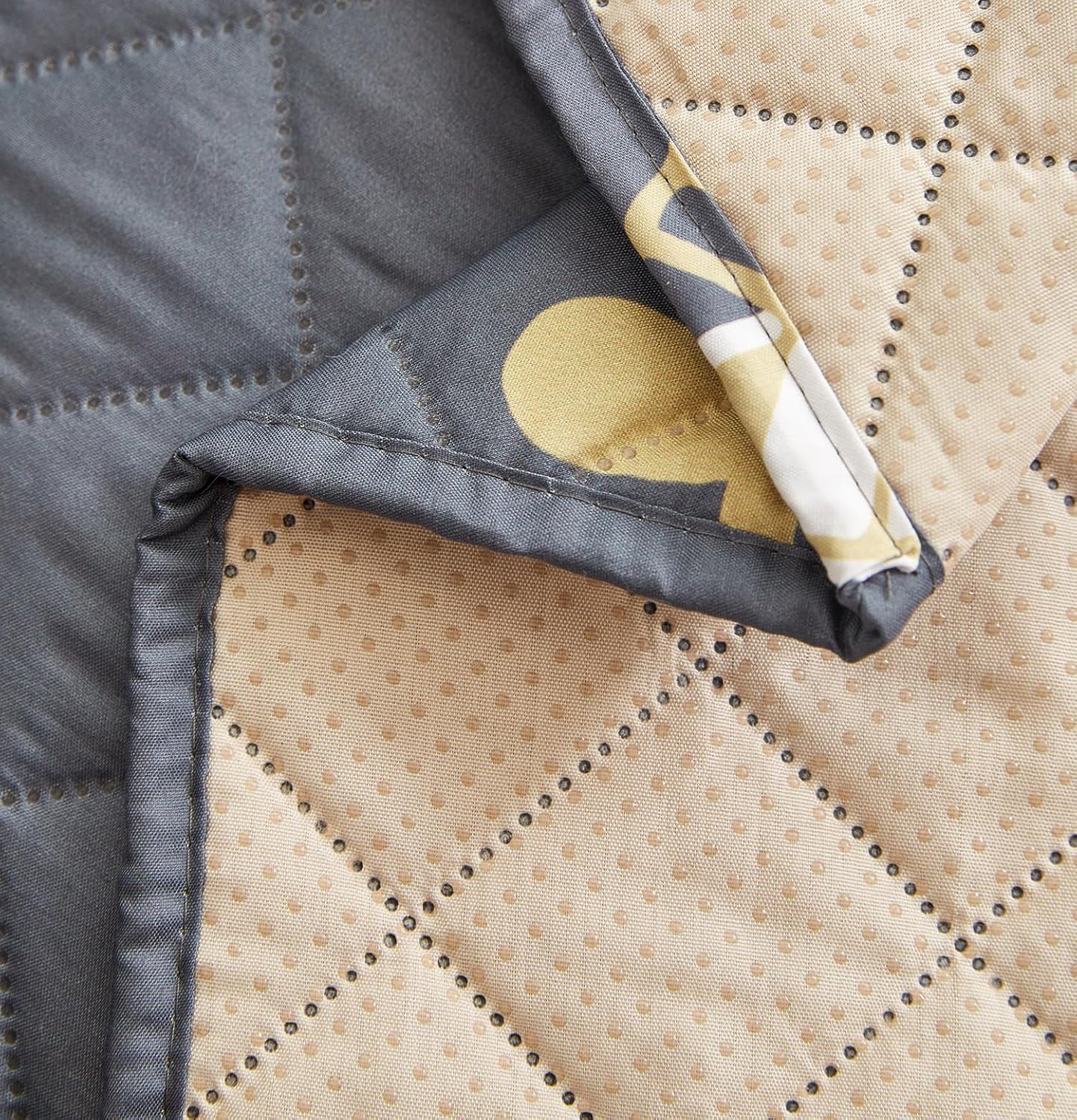 WATERPROOF QUILTED RECLINER COVER - PAISLEY CHARCOAL 1 SEATER