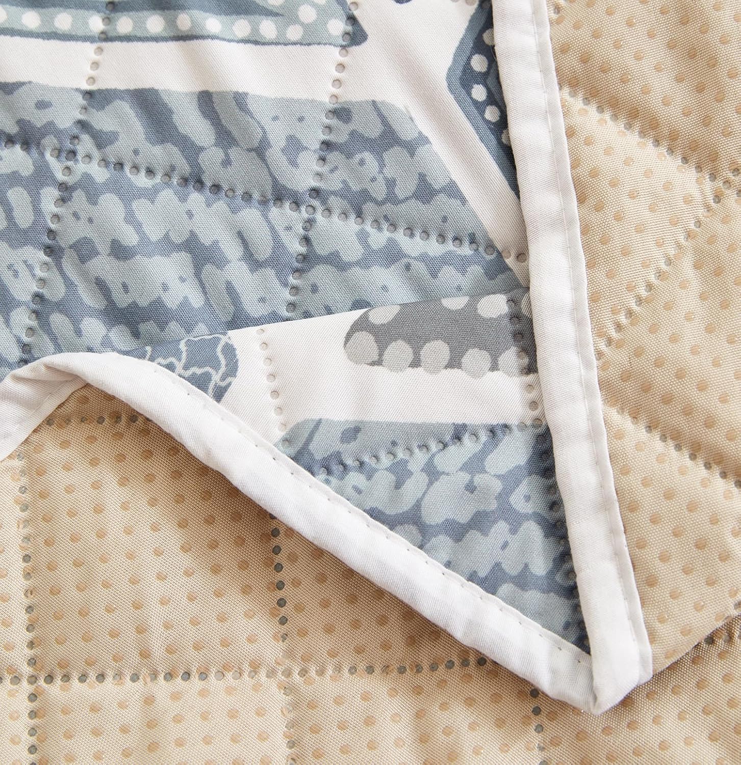 WATERPROOF QUILTED RECLINER COVER - HEXA BLUE 1 SEATER