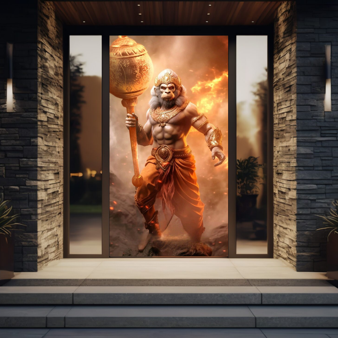 God Sankat Mochan Hanuman Door Cover