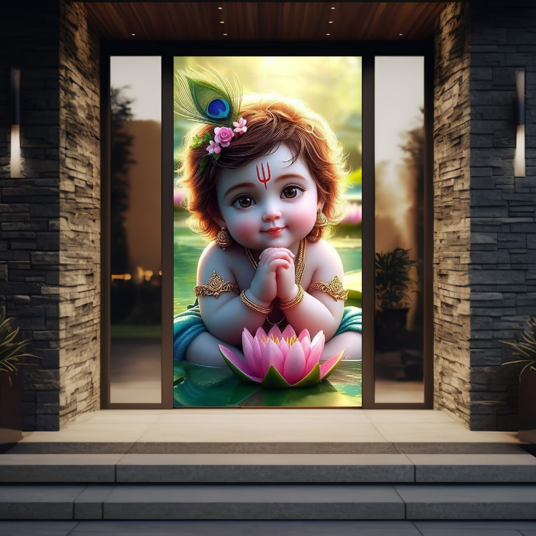 God Bal Gopal Krishna Door Cover