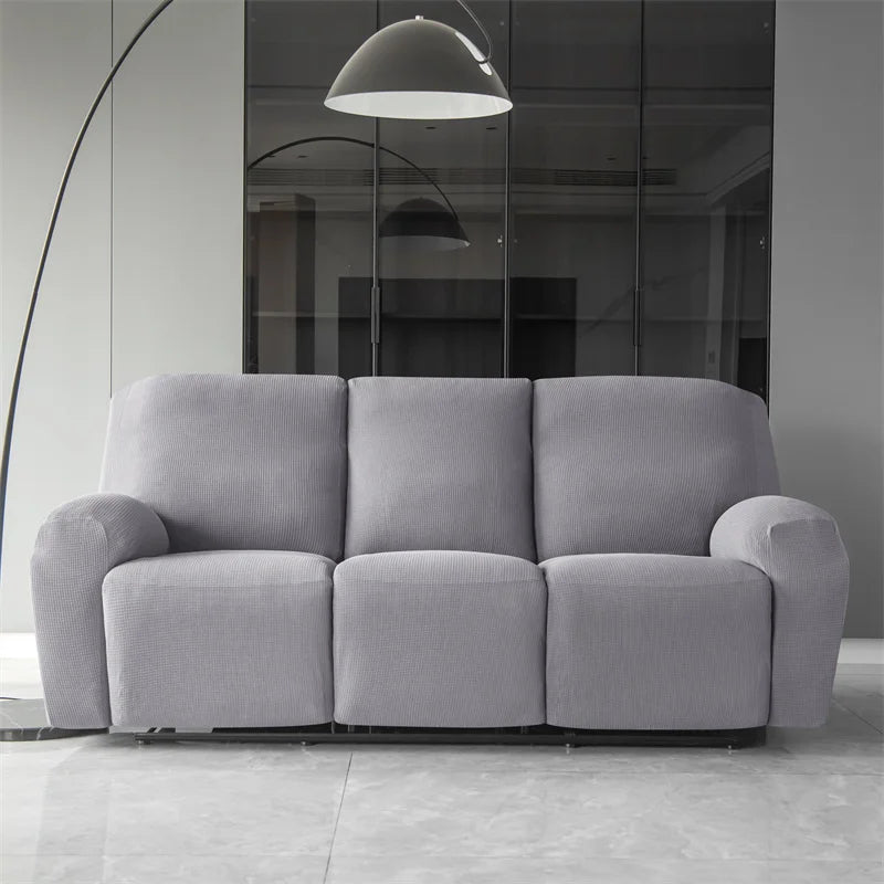 Premium Jacquard Recliner Sofa Cover : Grey