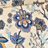 L Shape Sofa Cover - Beige Blue Flower