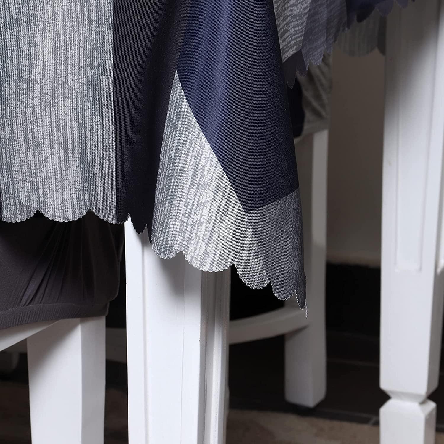 Premium Dining Table & Chair Cover Combo - Geometric Grey - Trendize