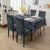Premium Dining Table & Chair Cover Combo - Leafy Ash - Trendize