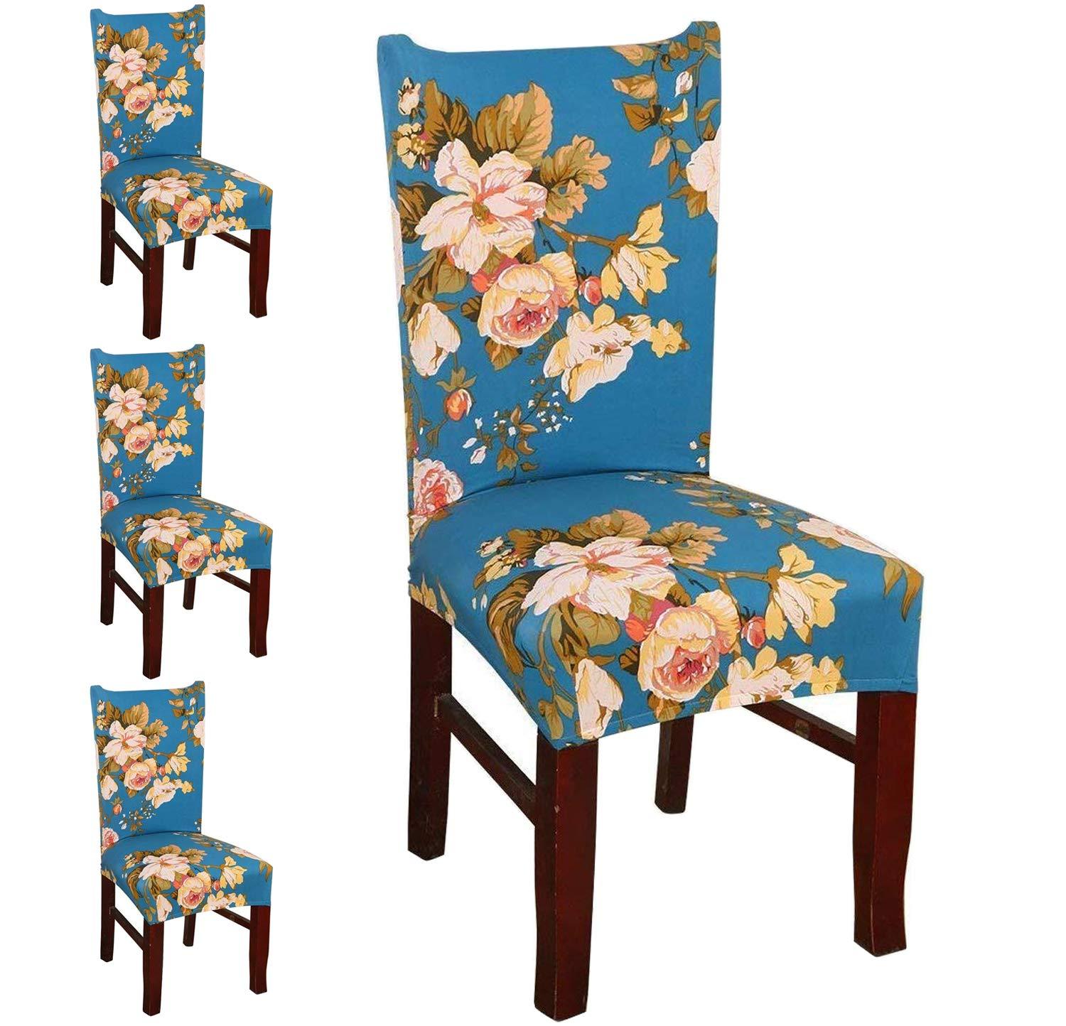 Stretchable Chair Covers, Funky Teal - Trendize