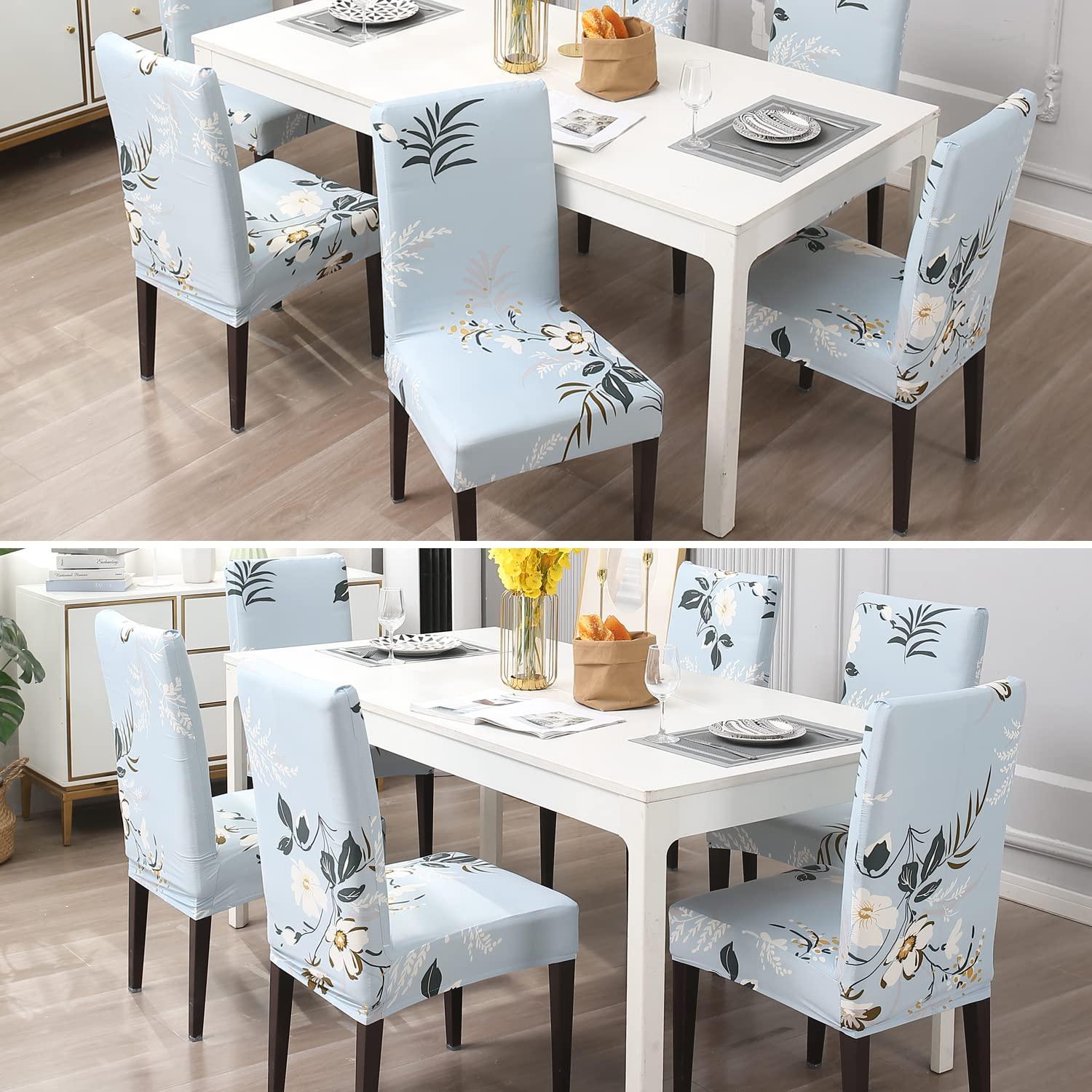 Stretchable Chair Covers, Subtle Sky - Trendize