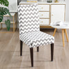 Stretchable Chair Covers, Zigzag Grey