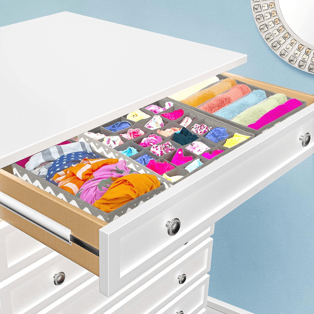 Foldable Closet Drawer Organizers (Set of 4) - Trendize