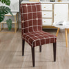 Stretchable Chair Covers, Check Brown - Trendize