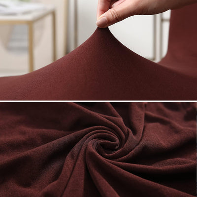 Stretchable Chair Covers, Plain Brown - Trendize