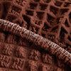 2025 L Shape Turkish Bubble Frill Sofa Covers : Brown