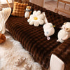 Plush Non Slip Sofa Mat - Dark Coffee