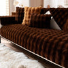 Plush Non Slip Sofa Mat - Dark Coffee