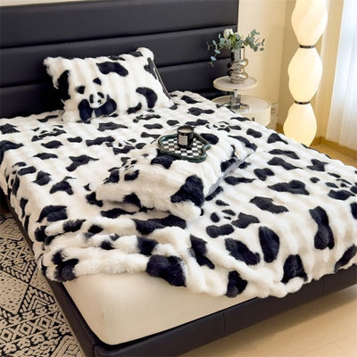 All Season Printed Rabbit Fur Fitted Sheet