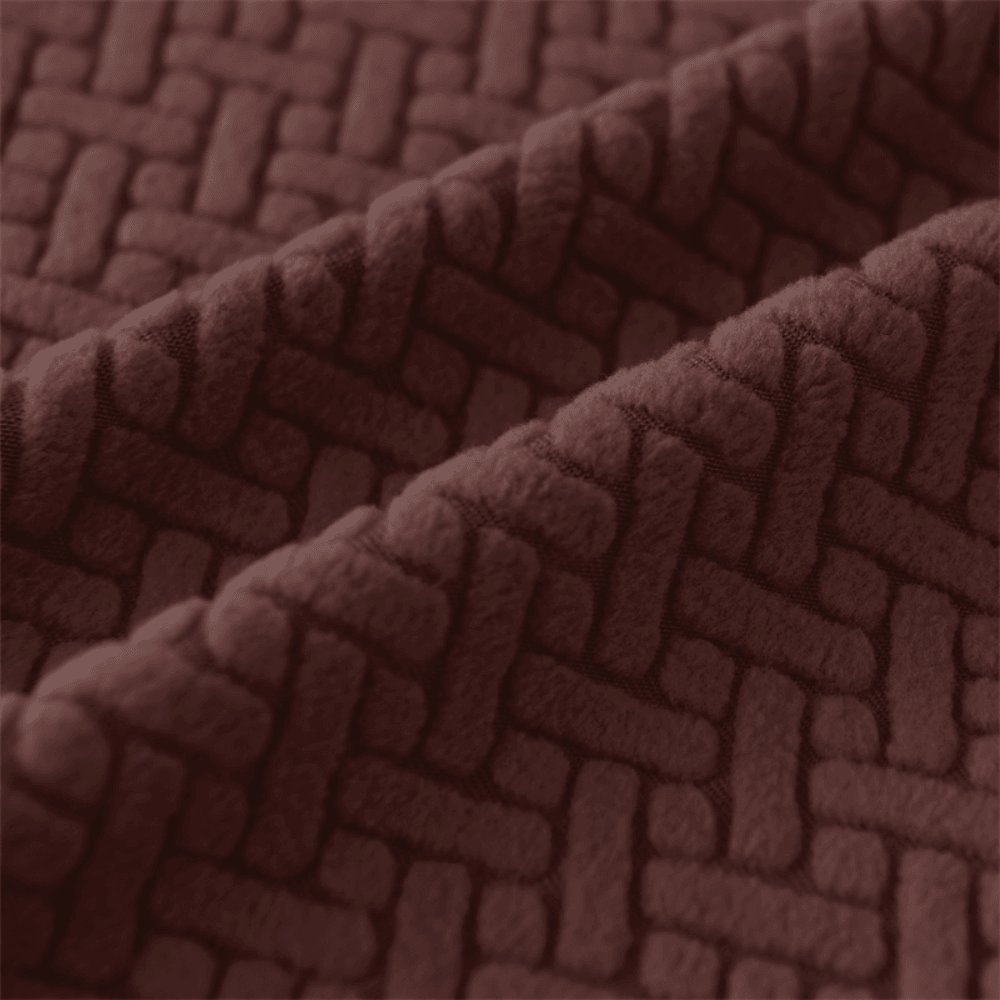 2023 Latest : Polar Fleece Sofa Cover : Brown - Trendize