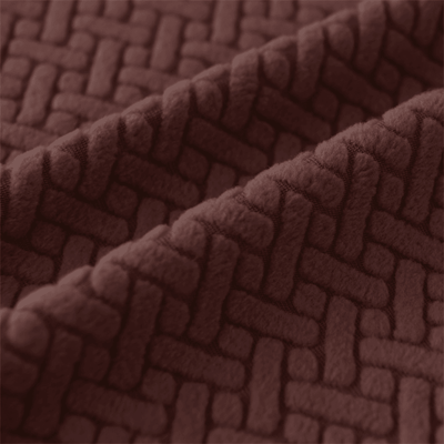2025 Polar Fleece Sofa Cover : Brown