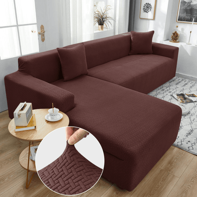 2023 Latest : Polar Fleece Sofa Cover : Brown - Trendize