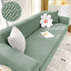 2024 L Shape Polar Fleece Sofa Cover : Pastel Green