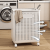 Collapsible Laundry Basket with Wheels and Handle