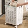 Collapsible Laundry Basket with Wheels and Handle