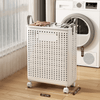 Collapsible Laundry Basket with Wheels and Handle
