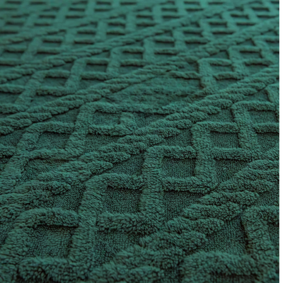 3D Engraved European Fitted Bedsheet - Bottle Green