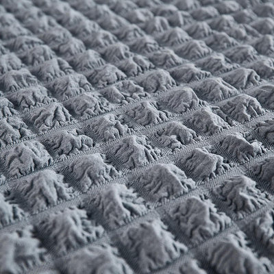 2026 L Shape Turkish Bubble Frill Sofa Covers : Light Grey