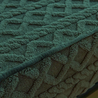 3D Engraved European Fitted Bedsheet - Bottle Green