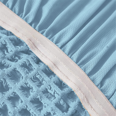 2026 Turkish Bubble Frill Sofa Covers : Powder Blue