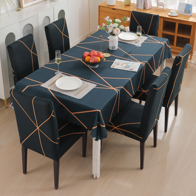 Premium Dining Table & Chair Cover Combo - Prism Gold