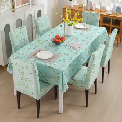 Premium Dining Table & Chair Cover Combo - Pastel Green