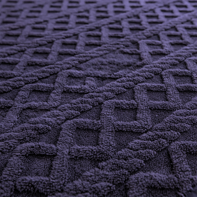 3D Engraved European Fitted Bedsheet - Deep Navy