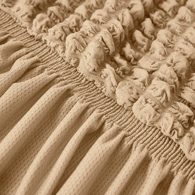 2025 Turkish Bubble Frill Sofa Covers : Beige