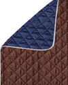 Reversible Quilted Waterproof Sofa Protector - Navy & Brown