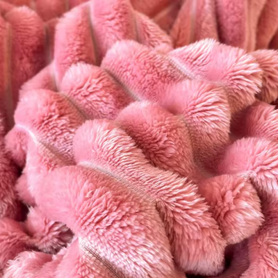 Luxe Rabbit Fur Fitted Sheet - Pink / KING SIZE (72X78)