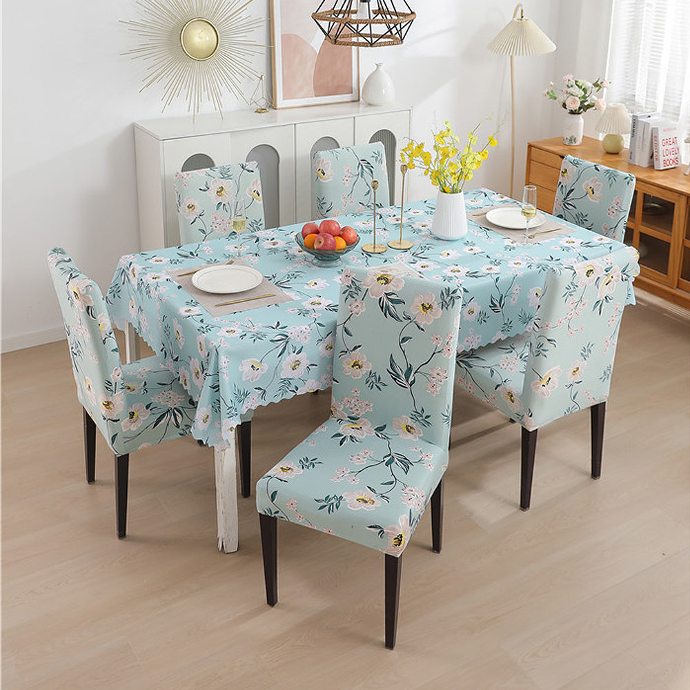 Premium Dining Table &amp; Chair Cover Combo - Autumn Green