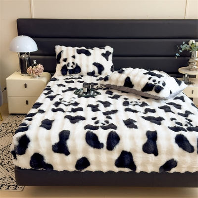 All Season Printed Rabbit Fur Fitted Sheet