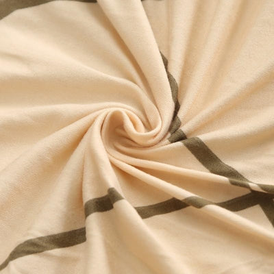 Premium Printed Recliner Sofa Cover : Beige Line