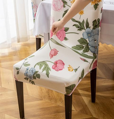 Premium Dining Table & Chair Cover Combo - Vanilla Orchid